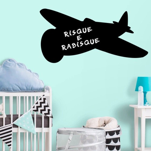 Adesivo de parede Adesivo de Parede Lousa Avião