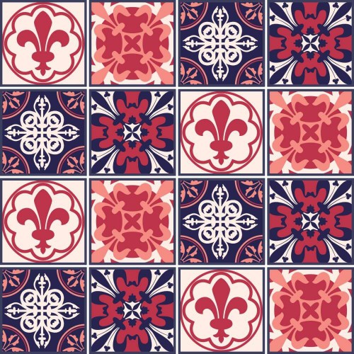 Adesivo de parede Adesivo para Azulejo Flor de Lis