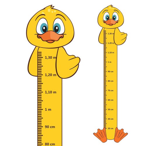 Adesivo de parede Adesivo Régua de Crescimento Patinho com Pé