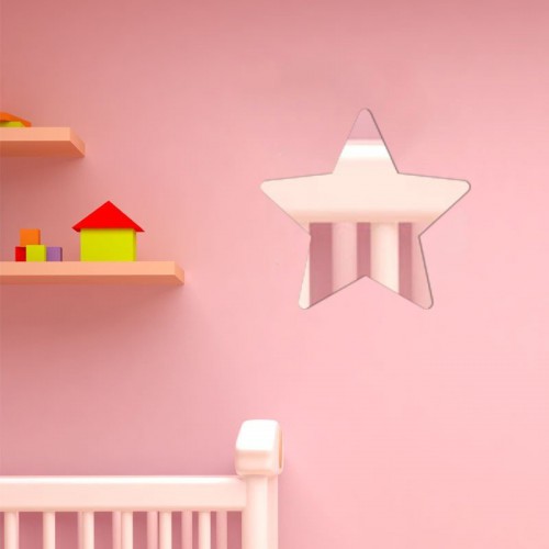 Adesivo de parede Espelho Decorativo Estrela