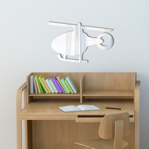 Adesivo de parede Espelho Decorativo Helicóptero