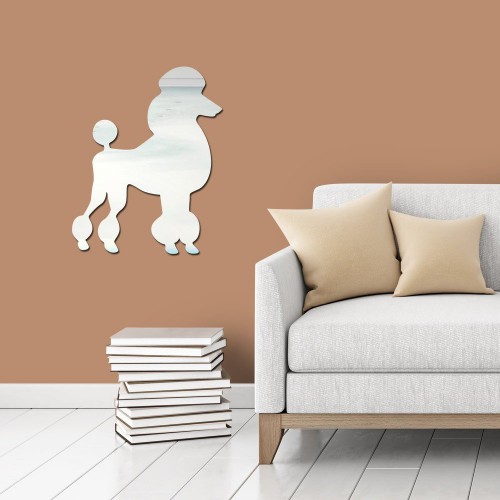 Adesivo de parede Espelho Decorativo Poodle