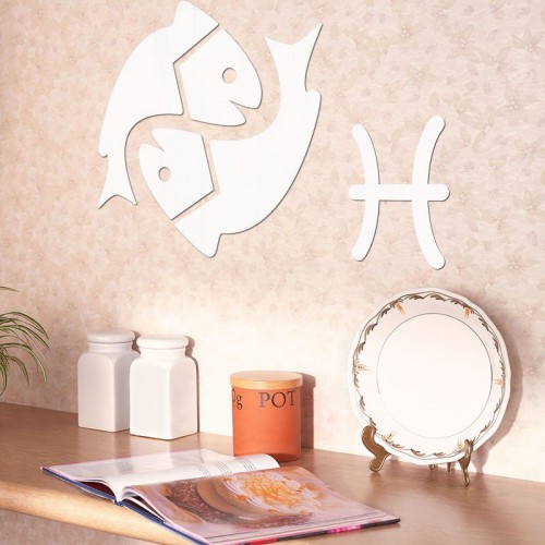 Adesivo de parede Espelho Decorativo Signo Peixes