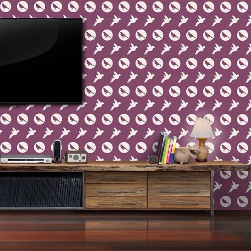 Adesivo de parede Papel de Parede Birds Minimalistas