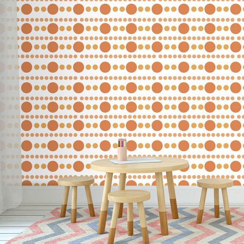 Adesivo de parede Papel de Parede Bolinhas Orange