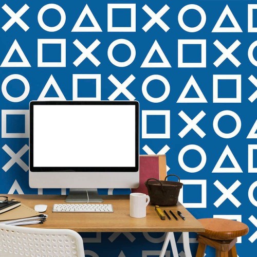 Adesivo de parede Papel de Parede Botões Navy