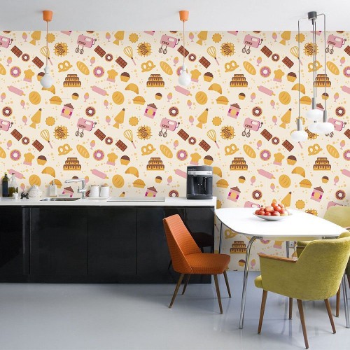 Adesivo de parede Papel de Parede Confeitaria