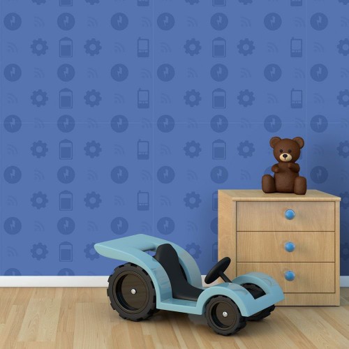 Adesivo de parede Papel de Parede Configurações Azul
