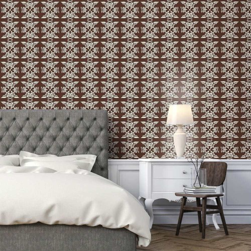 Adesivo de parede Papel de Parede Corujas Maori