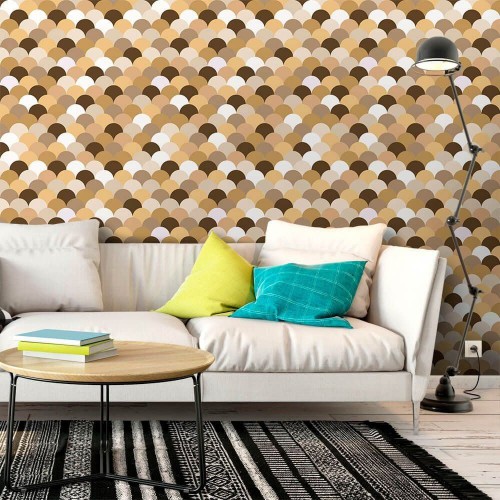 Adesivo de parede Papel de Parede Escamas Terra