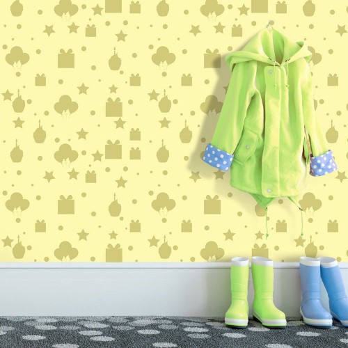 Adesivo de parede Papel de Parede Festa Amarela