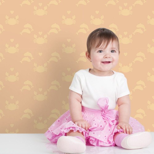 Adesivo de parede Papel de Parede Fundo do Mar Rose