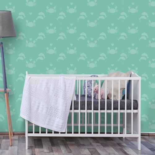 Adesivo de parede Papel de Parede Fundo do Mar