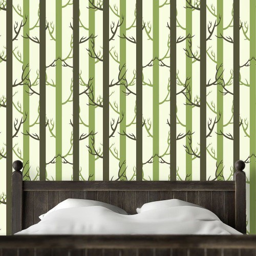 Adesivo de parede Papel de Parede Galhos Secos