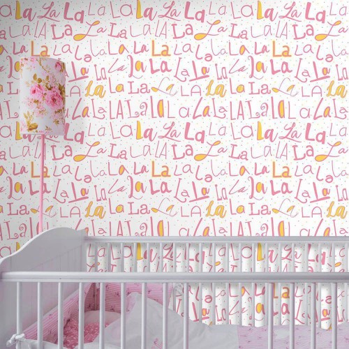 Adesivo de parede Papel de Parede La La La Girl