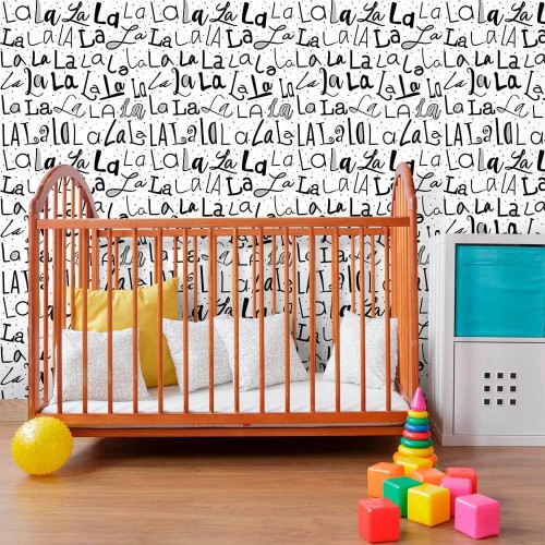 Adesivo de parede Papel de Parede La La La Gray