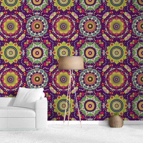 Adesivo de parede Papel de Parede Mandalas