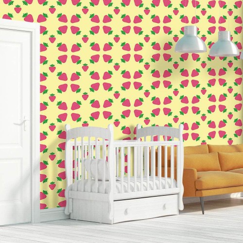 Adesivo de parede Papel de Parede Moranguinhos