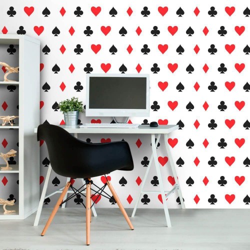 Adesivo de parede Papel de Parede Naipes Poker