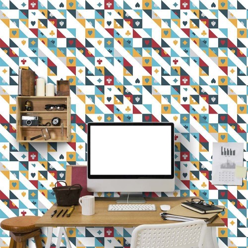 Adesivo de parede Papel de Parede Naipes