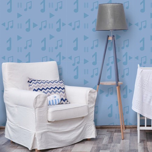 Adesivo de parede Papel de Parede Play Azul