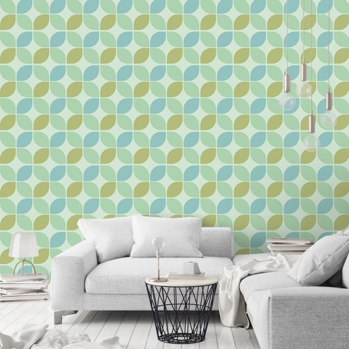 Adesivo de parede Papel de Parede Simétrico Verde