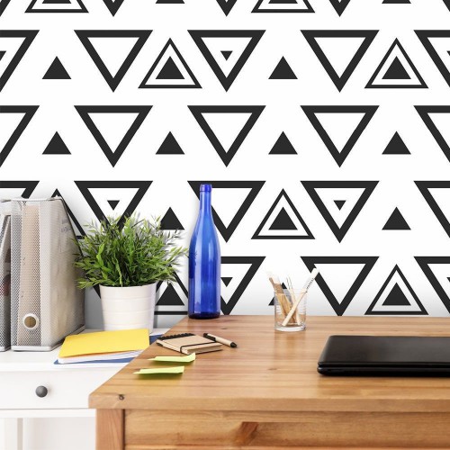 Adesivo de parede Papel de Parede Triângulos PeB