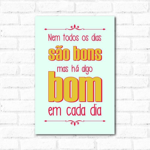 Adesivo de parede Placa Decorativa Algo Bom