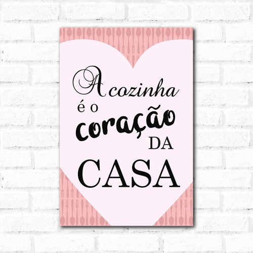 Adesivo de parede Placa Decorativa Coração da Casa