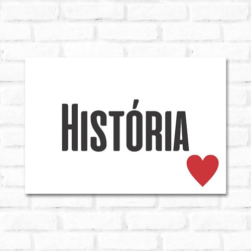 Adesivo de parede Placa Decorativa História