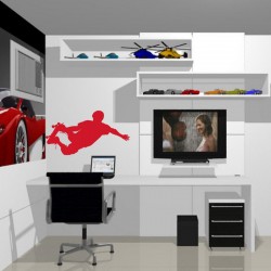 Adesivo de Parede Skatista 02