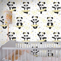 Papel de Parede Panda Ballet Clean