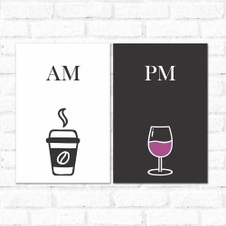 Placa Decorativa Kit Am Pm